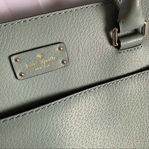 Medium Kate Spade Light Blue Leather Tote Bag - Picture 10 of 11